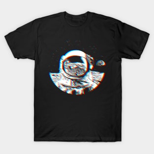 3D Astronaut Graphic Design T-Shirt